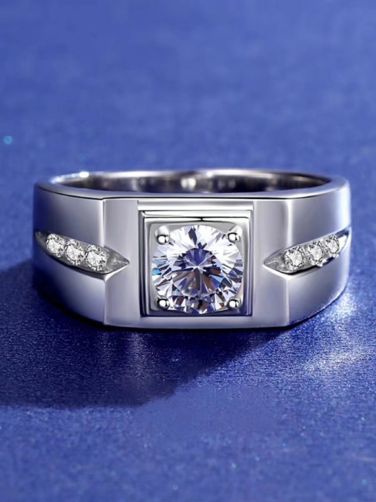 Romantic Couple Rings Adjustable Silver Open Ring For Lovers_voghion.com