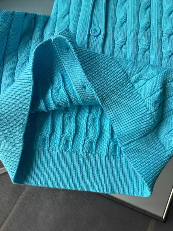 南油罗家25早秋新款针织衫小开衫外套圆领单排扣麻花毛衣刺绣logo|undefined