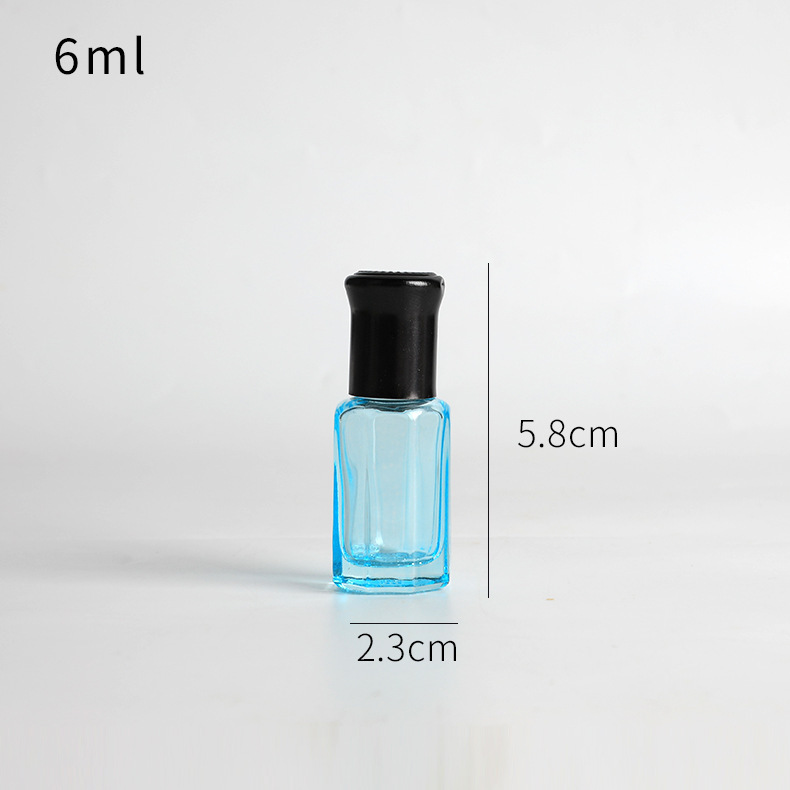 Botella de bola de rodillo de 10ml botella de perfume de aceite esencial de vidrio engrosado colorido sub-botella de viaje pequeña botella vacía botella de cuentas de muestra de masaje