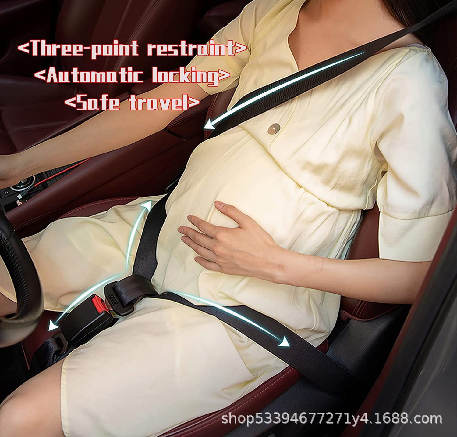 Pregnant women's safety belt anti-bellied car special third trimester driving safety belt co-pilot belly protection fixing protection belt