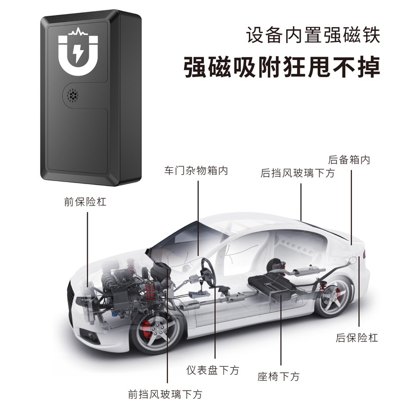 4G車載GPSロケーター 盗難防止 レンタル 4Gワイヤレス 無料設置 強力磁石GPS 全通信対応 超長時間待機|undefined