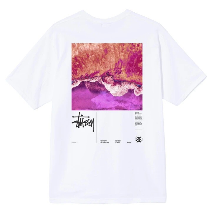 stusy スタッシー 2025年新作 8 男女兼用 半袖Tシャツ 夏 ブラック ホワイト メンズTシャツ ゆったり 230g|undefined