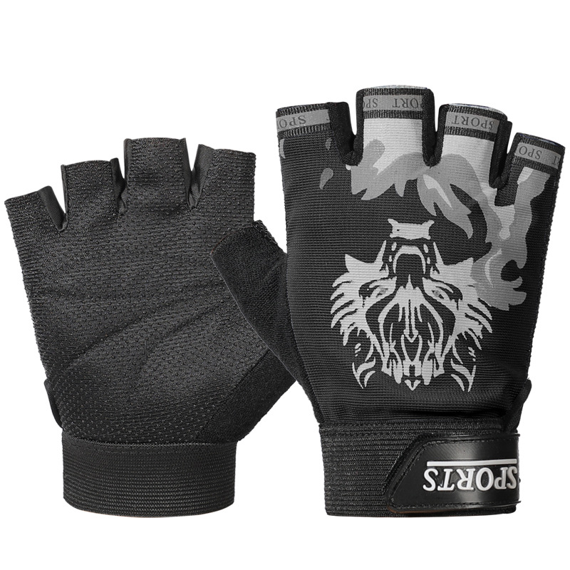 늑대 머리 반 손가락-블랙