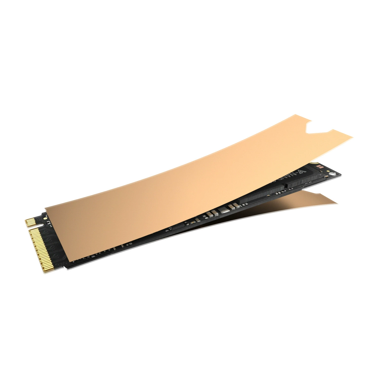 Охлаждающая платформа для M.2 NVMe SSD (JEYI), варианты медь/графен, тонкий радиатор 0.15 мм