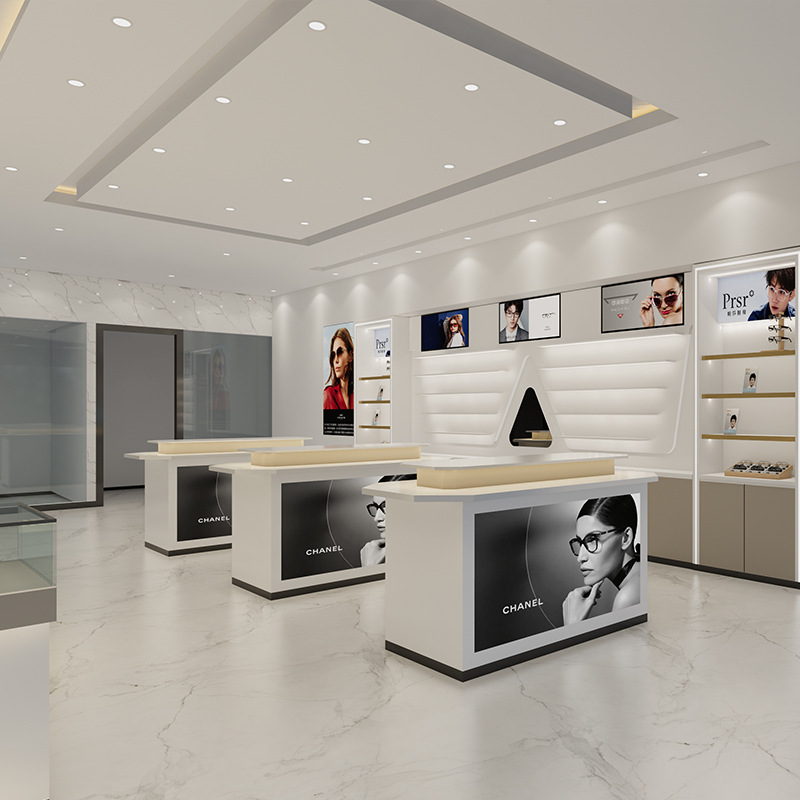 珠宝眼镜展示陈列柜烤漆中岛货柜柜台货架展示架珠宝眼镜店展柜