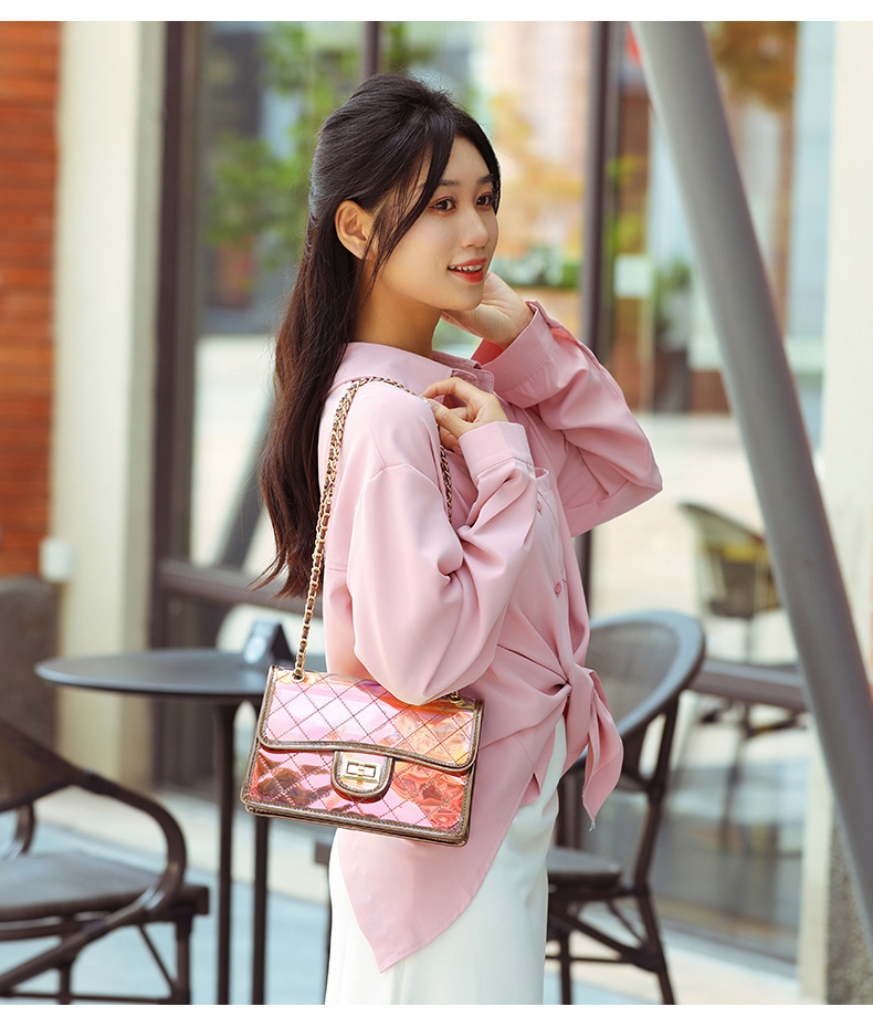 Nuovo dional cross jelly per le donne, filo da ricamo alla moda con griglia di diamanti trasparenti, piccola catena francese da spiaggia_voghion.com