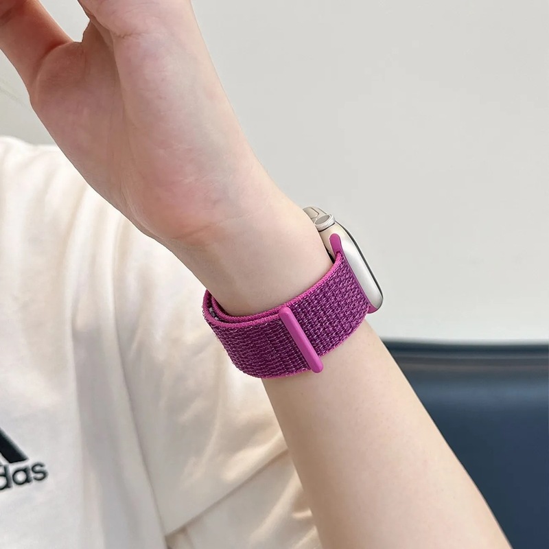ins は iwatch ナイロンループマジックストラップ S10 Apple s9 ウォッチ SE スポーツ 8/7/男性と女性のリストバンドに適しています。|undefined
