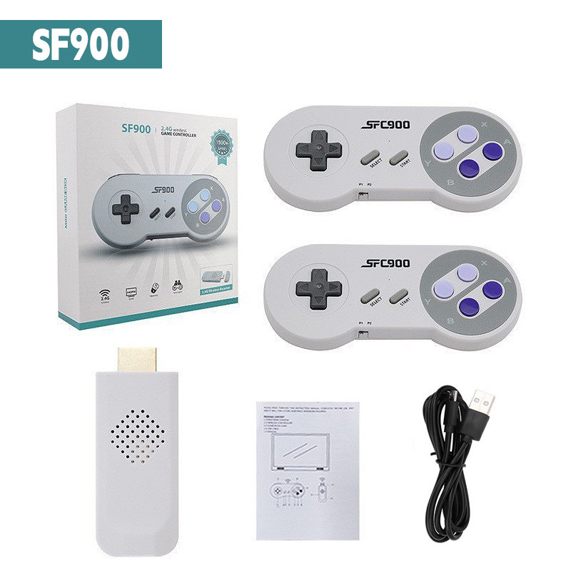 Consola de Juegos Retro Doble para TV Modelo SF900 con 5000 Juegos HDMI 1080p Inalámbrica de ABS image 4