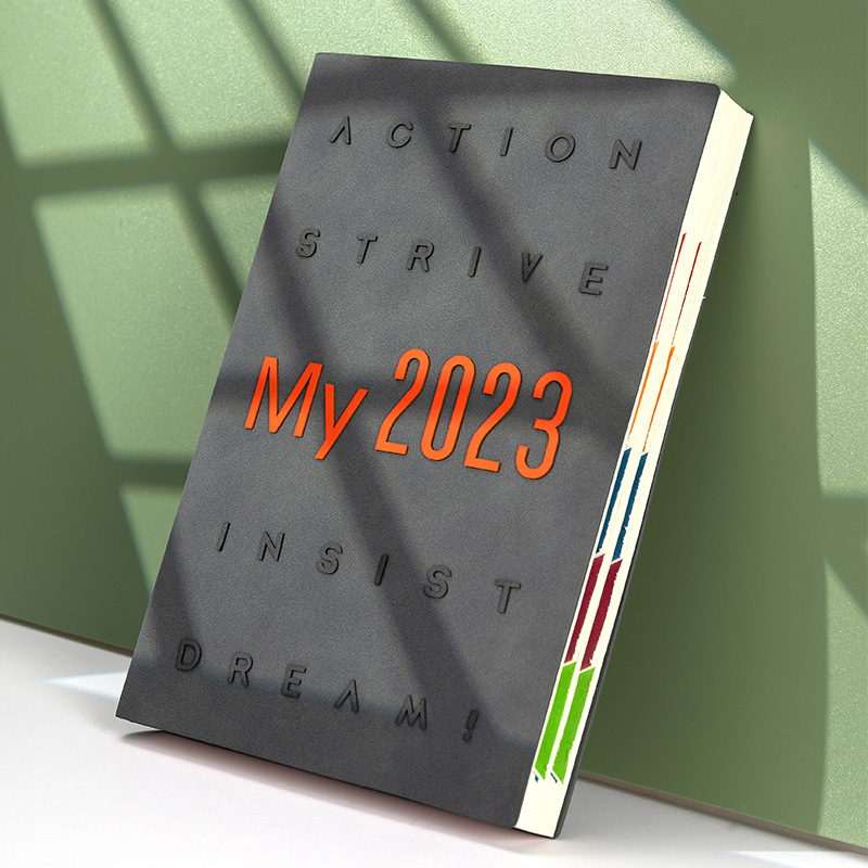 2023日程a5笔记本可印制Logo周计划创意记事本工作学习打卡记录本