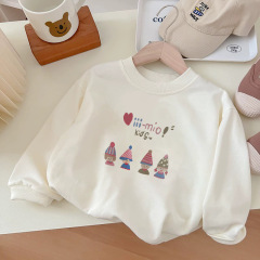Children's Autumn Round Neck Sweatshirt 2023 Spring and Autumn Girls' Korean Style Cartoon Fashion Loose Matchy Matchy Long Sleeve Top