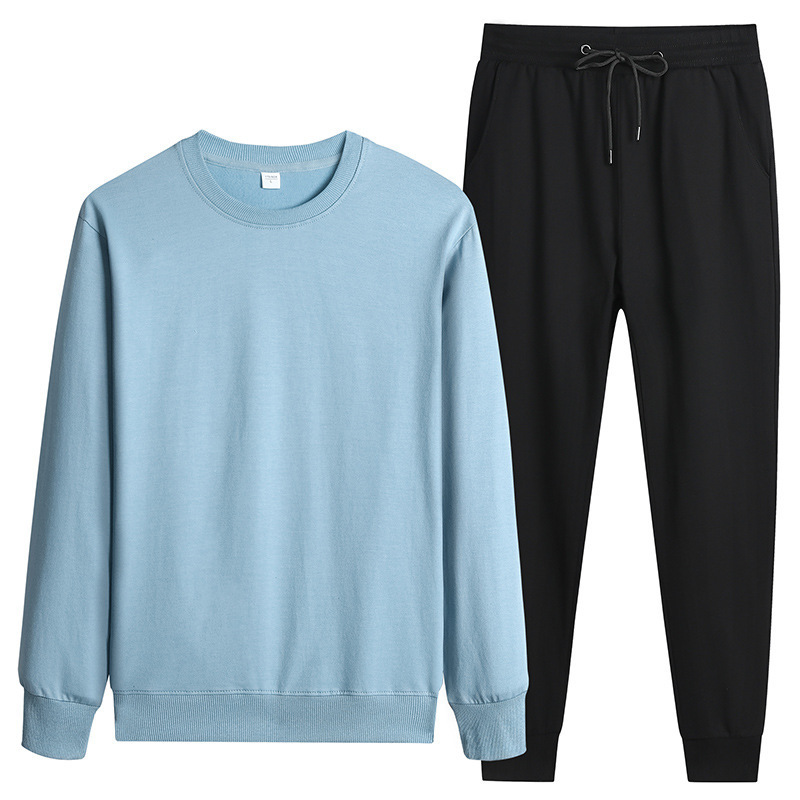 Vêtements pour hommes Nouveaux vêtements de sport coréens pour hommes d'automne et d'hiver pour hommes, beau costume décontracté à col rond, costume deux pièces pour hommes loisirs_voghion.com
