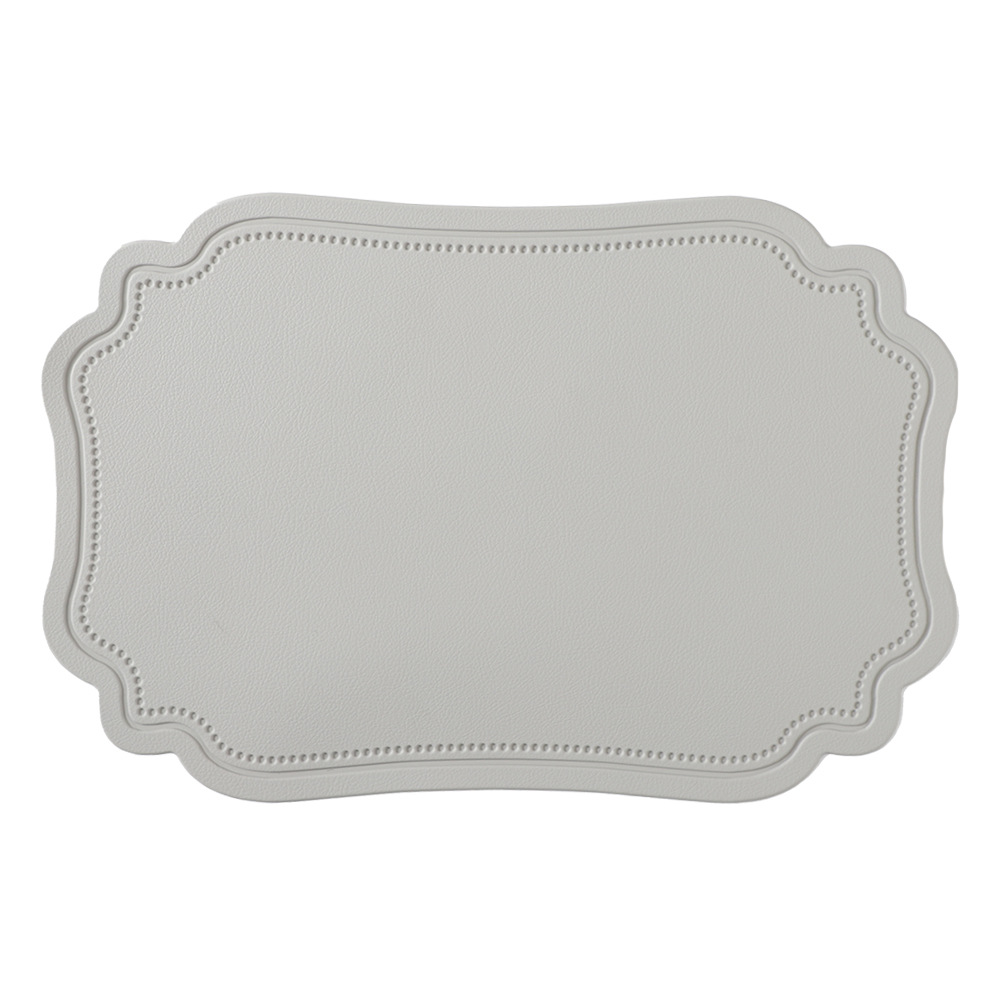 Japón y Corea del Sur venta caliente palacio PVC cuero estampado aislamiento térmico almohadilla de comedor occidental impermeable a prueba de agua a prueba de aceite almohadilla de platos