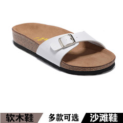 夏のサンダルの女性のフラットスリッパの足の指一字型のスリッパの女性靴のビーチ靴のコルクの底の外は夏の男性のスリッパを着ます。