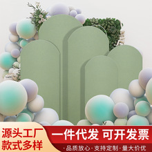 跨境外贸弹力布套圆环拱门婚庆道具铁艺圆形背景架子婚庆现场布置