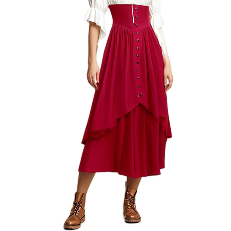 Halloween Women Victoria Dress Medieval Renaissance Peasant Long Dress