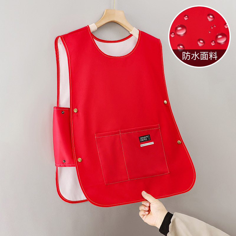 Chaleco delantal hombro red red cocina doméstica 2025 nuevo trabajo impermeable a prueba de aceite impresión de logotipo personalizado femenino