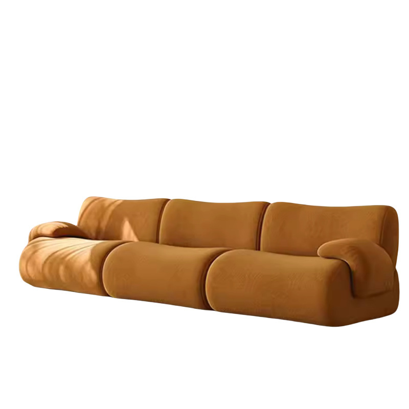 Sofá de compresión al vacío Nordic Wabi-Jifeng Lemmy Ligero Diseño de lujo Módulo de esquina Sofá multijugador Combinación de sala de estar