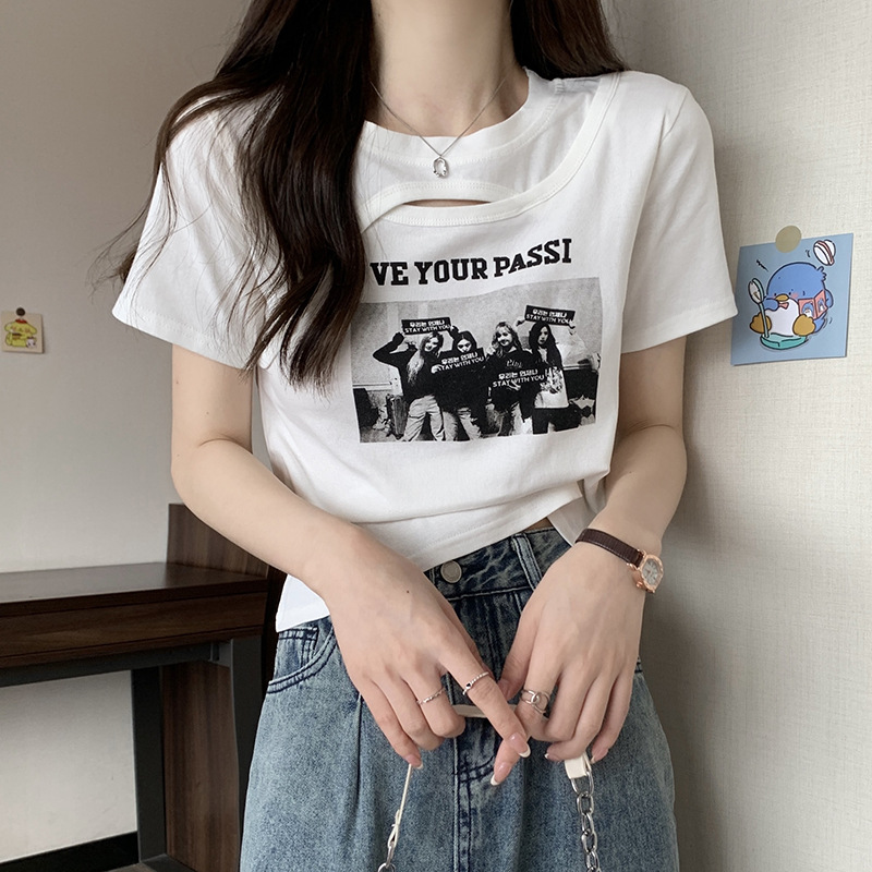 复制_大码胖mm假两件短袖t恤女夏季美式印花镂.jpg