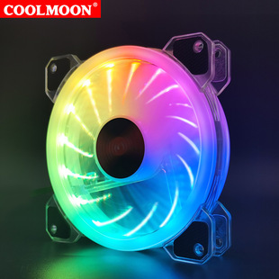 Coolmoon Jade Soul Rgb Case Fan Desktop Computer 12cm Symphony 6-Pin Luminous Cooling Rgb Radiator