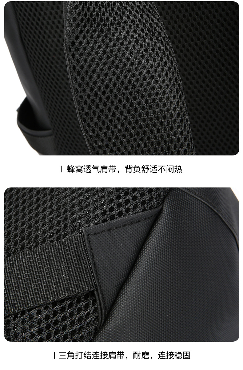 Cross-border simple and large-capacity backpack for men, high-end and stylish college student schoolbag, fashionable and casual business travel backpack undefined