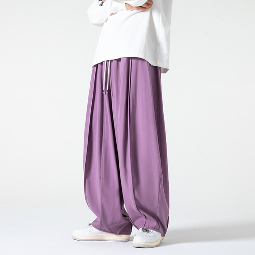 International trade work pants, Tang suit wide-leg radish pants, American hip-hop retro ethnic cotton linen Kung Fu pants