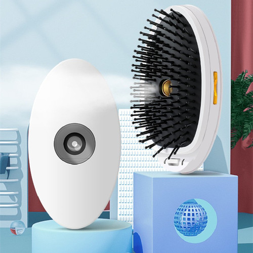Factory direct sales electric sonic vibration magnetic massage comb portable steam spray ion hairdressing comb anti-static