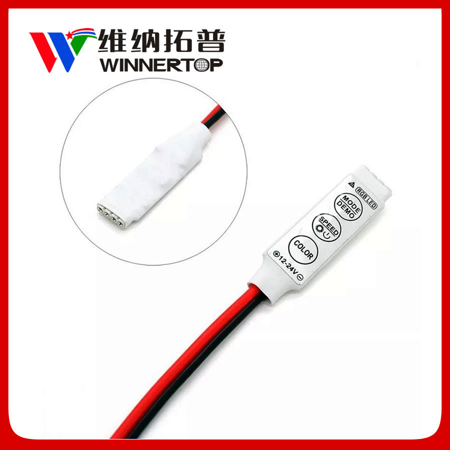 迷你3键rgb控制器 led灯带灯条手动控制器厂家 led线上调光器mini