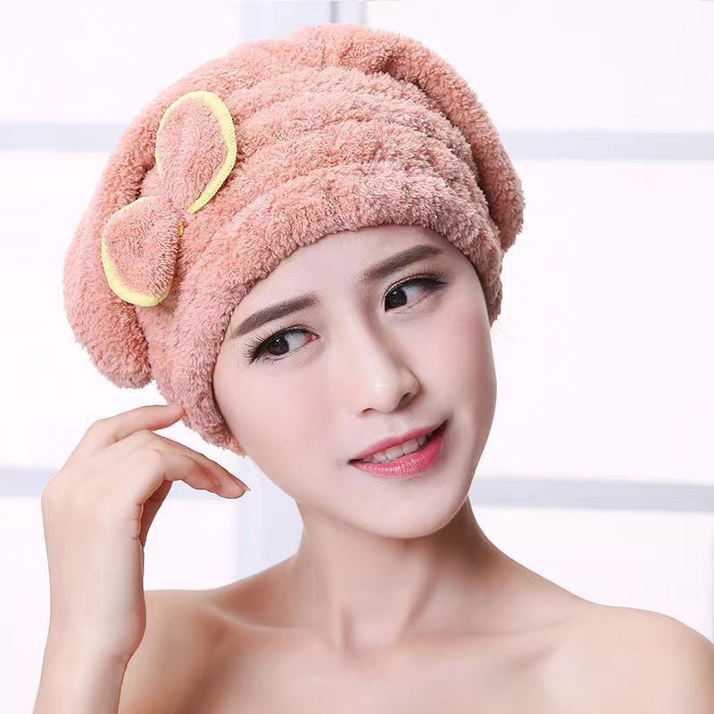 【高品質の厚手のドライヘアキャップ】ドライヘアキャップ女性の超吸水ロングヘアのドライヘアバッグ|undefined