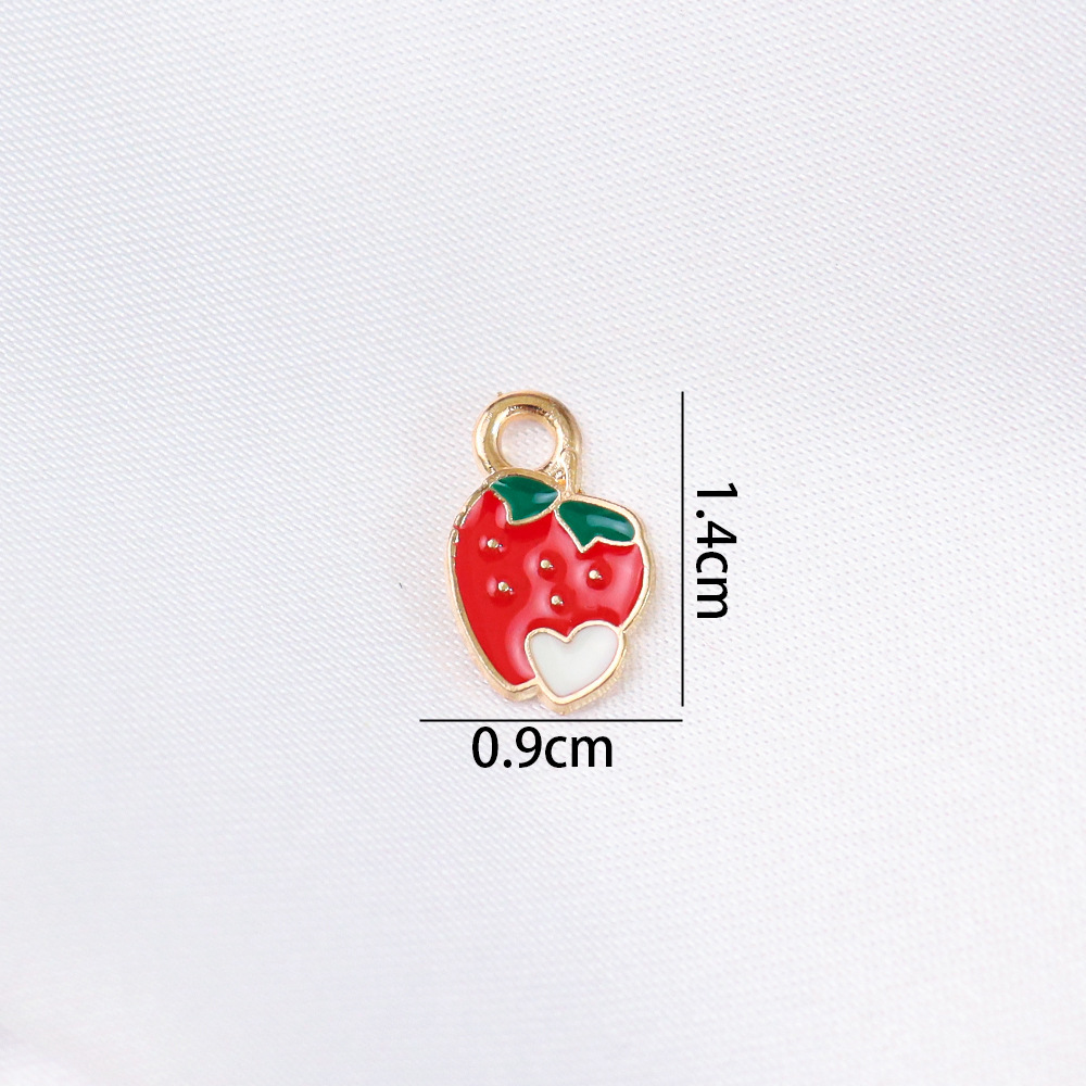 Colgante de frutas de aleación con gota de aceite, DIY pulseras y pendientes