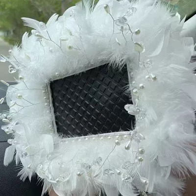 Panel Decoration Mat Supplies — Anti-slip mat - white-love-double-layer-large-feather-mat-large-rectangular-1426cm