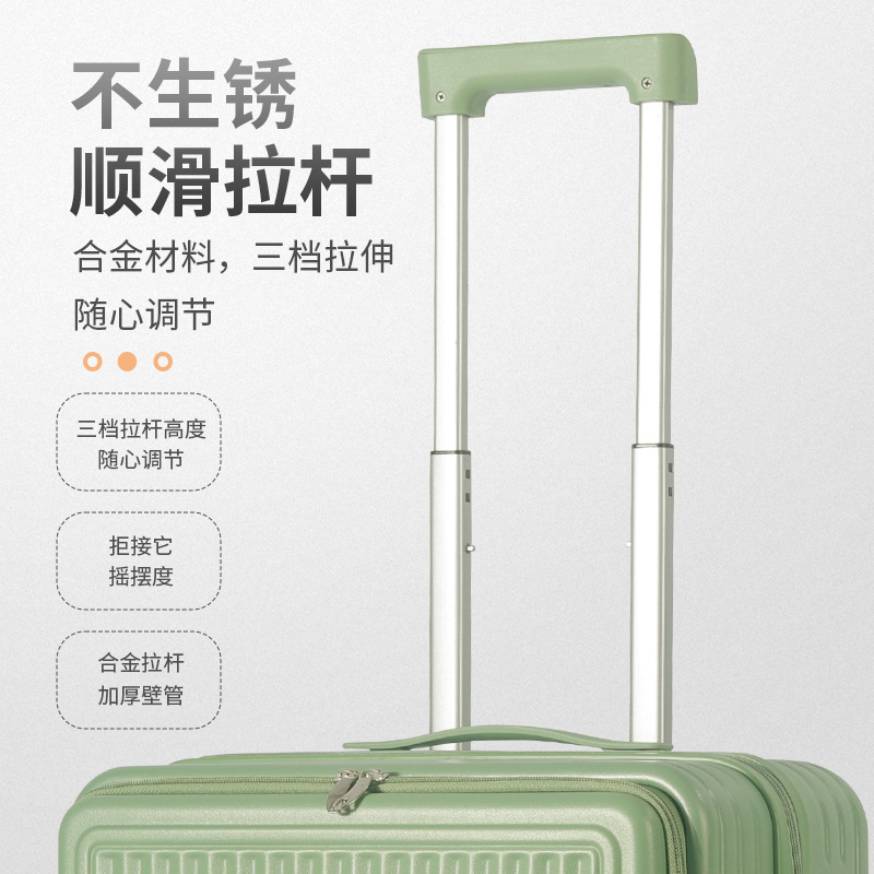 Regalo personalizado con tapa abierta maleta de computadora 18 pulgadas multifuncional maleta de embarque femenina contraseña maleta de viaje