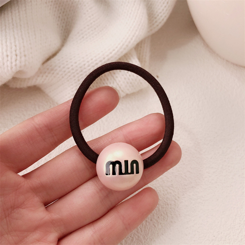 Anillo de cabello de banda de goma de perla de alta calidad de alta elasticidad de cabello de cabello de cabello de cabello de cola de caballo duradero