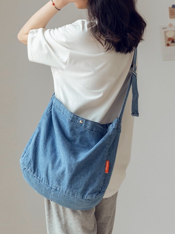 Japanese capacious denim cloth bag