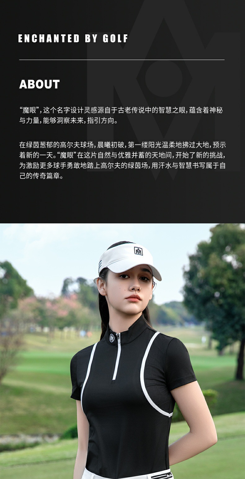 Áo thun nữ cổ tròn tay ngắn golf tennis thể thao UPF50 hút ẩm — Áo trắng [lưới thoáng khí/diệt khuẩn cấp 3A/hút ẩm/UPF50] M25YF039, Áo đen [lưới thoáng khí/chống vi khuẩn cấp 3A/hút ẩm/UPF50] M25YF039 chi tiết 4