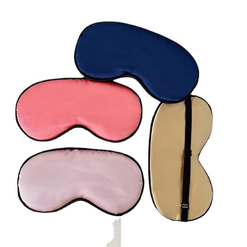 Máscara de ojo de seda artificial para niños Máscara de ojo de seda de mora artificial de doble cara Entrenamiento de sombreado de sueño Fábrica en stock al por mayor