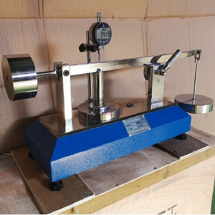 TSY-19 土工布测厚仪 试样20kPa压力状态下测试 砝码挂在压板右边