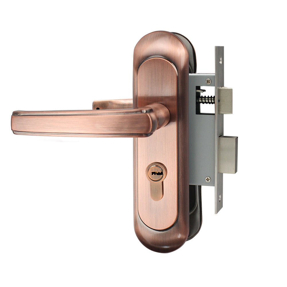 Cerradura de panel de mango de puerta antirrobo, cerradura de mango de resorte multifuncional, cerradura de puerta universal, cerradura de puerta de panel grueso