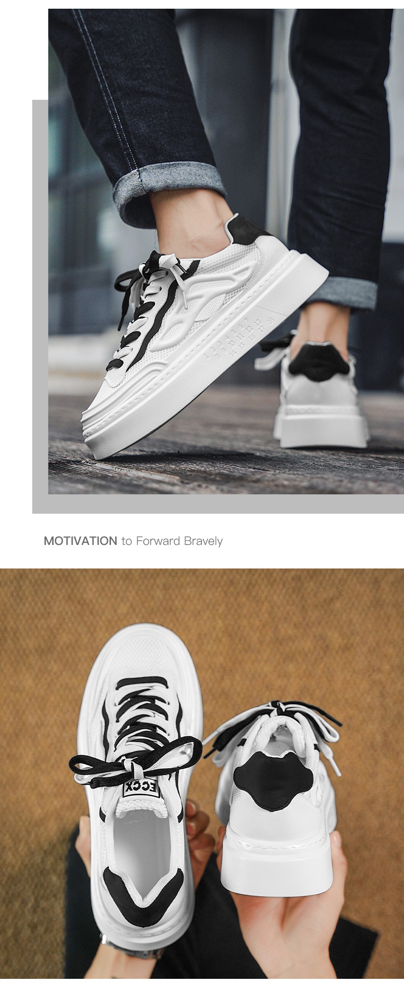 Herren Herbst atmungsaktives Mesh vielseitig lässig höhenverstellbar Board Jugend trendige Marke Sport Anti-Rutsch dicke Sohle_voghion.com