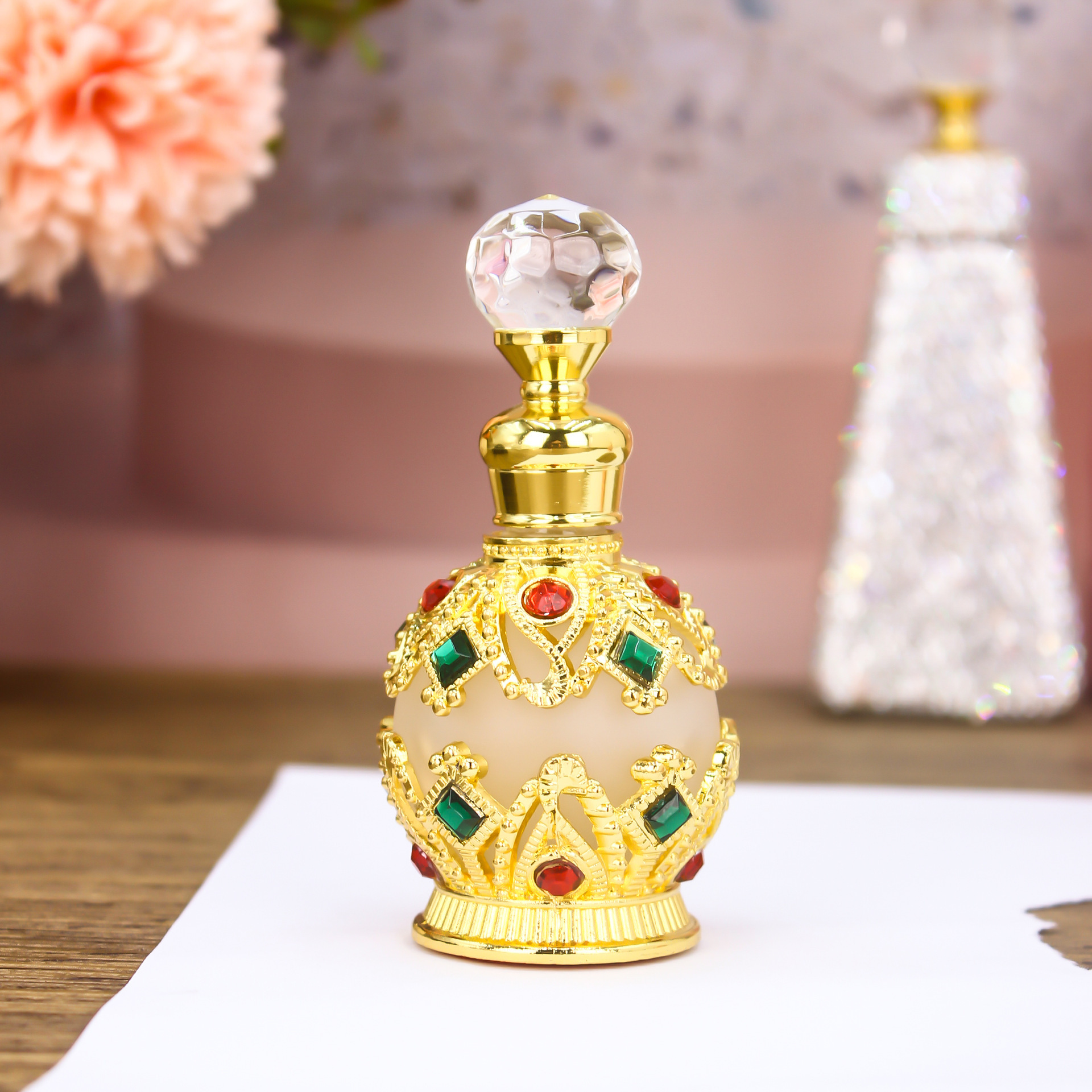 Dubai Arabia 15ml botella de perfume de aceite esencial botella de vidrio botella de perfume