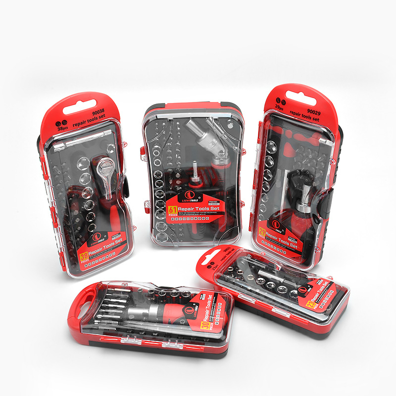 Juego de destornillador de trinquete de precisión cromado de 61 piezas