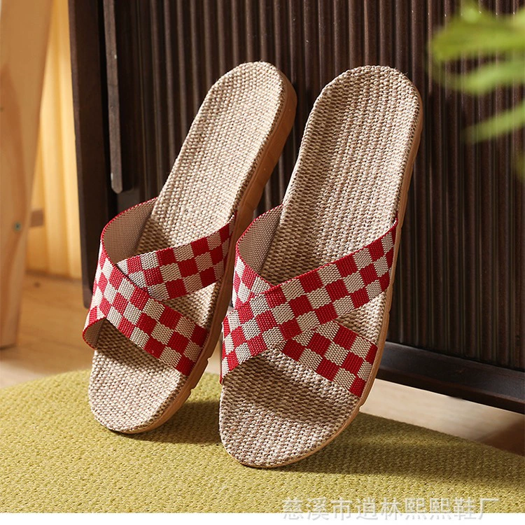 Summer slippers, cotton and linen