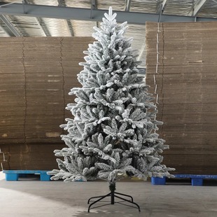 Factory Direct Sale Christmas Tree Encrypted Pe Mixed Flocking Bare Tree Luxury Snowfall Large High-End Home Decoration