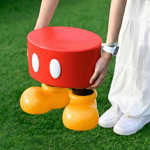 Cartoon Mickey Mouse standing desk bench entryway shoe bench sofa bedroom nightstand shelf creative small stool