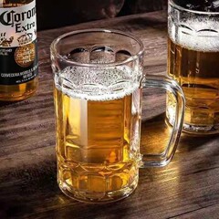 商用パイナップルガラスビールマグは、ビールカップの大容量ktvバーの透明なガラス飲料カップを持って卸売りします。