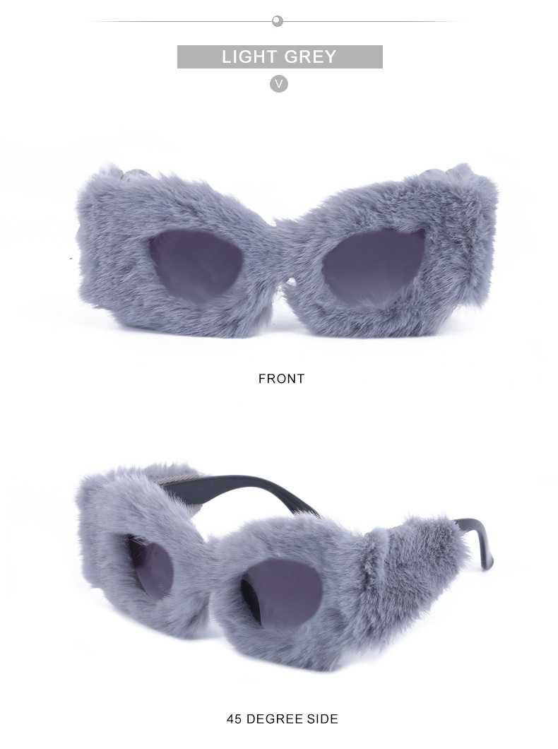 Occhiali da sole fluffy donna stile cat eye alla moda_voghion.com