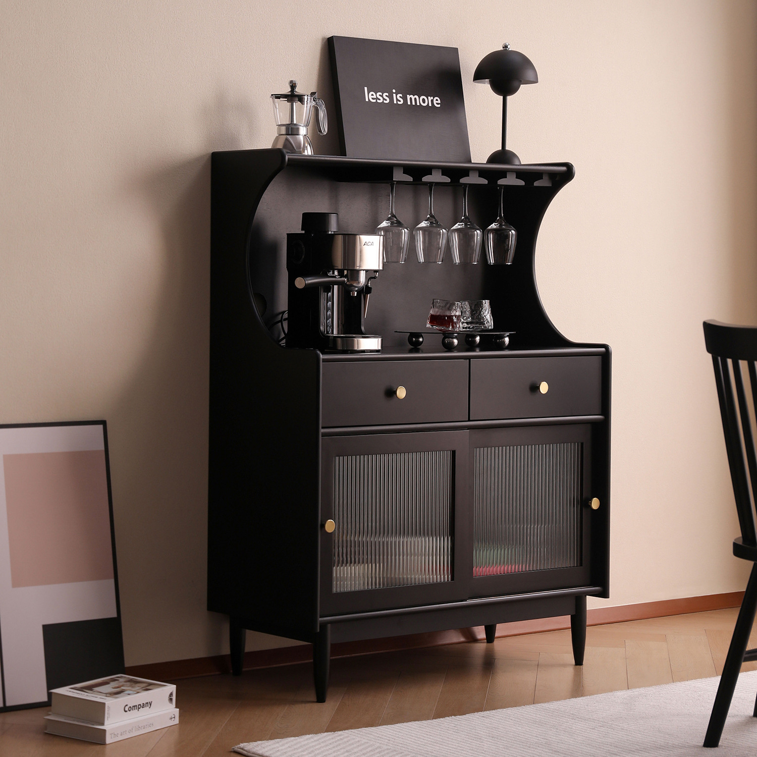 卡卡西餐边柜 简约现代实木酒水柜餐厅茶水柜北欧靠墙Tω