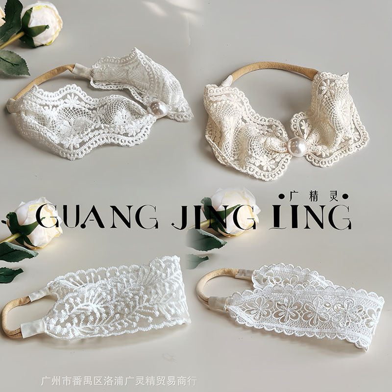 ins Korean style children's hair accessories lace princess girl baby care door hair band baby elastic headband accessories