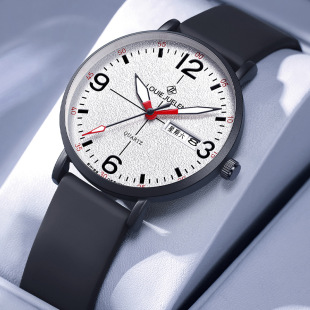 Louis Juelun Youth Men's New Trendy High-Value Watch Week Calendar Quartz Watch Wrist Factory Direct Sale