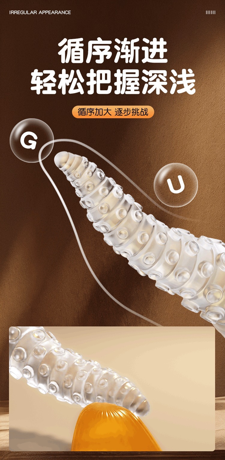 Transparent Silicone Fantasy Dragon Dildo, Large Special-Shaped Anal Plug — detail image 7