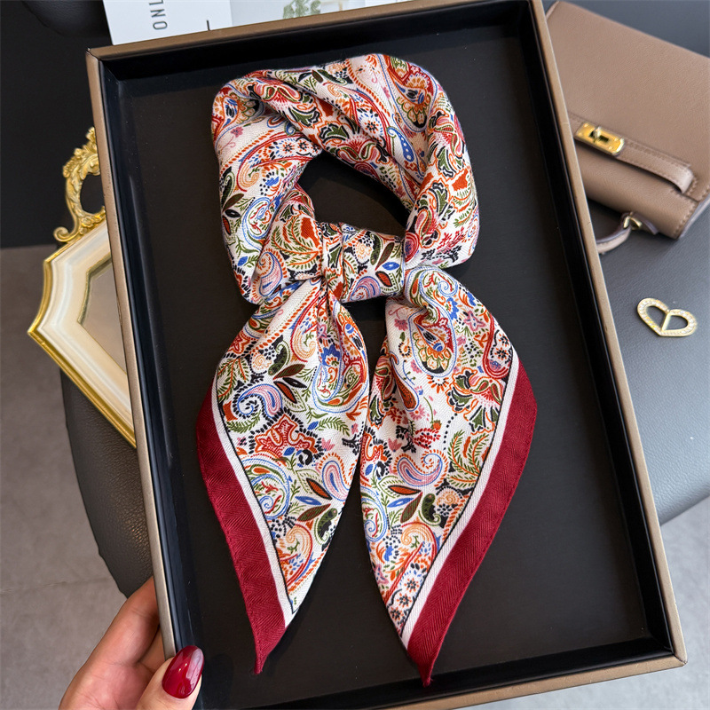 Luxury Herringbone Square Scarf Silk-like Velvet Shawl For Women_voghion.com